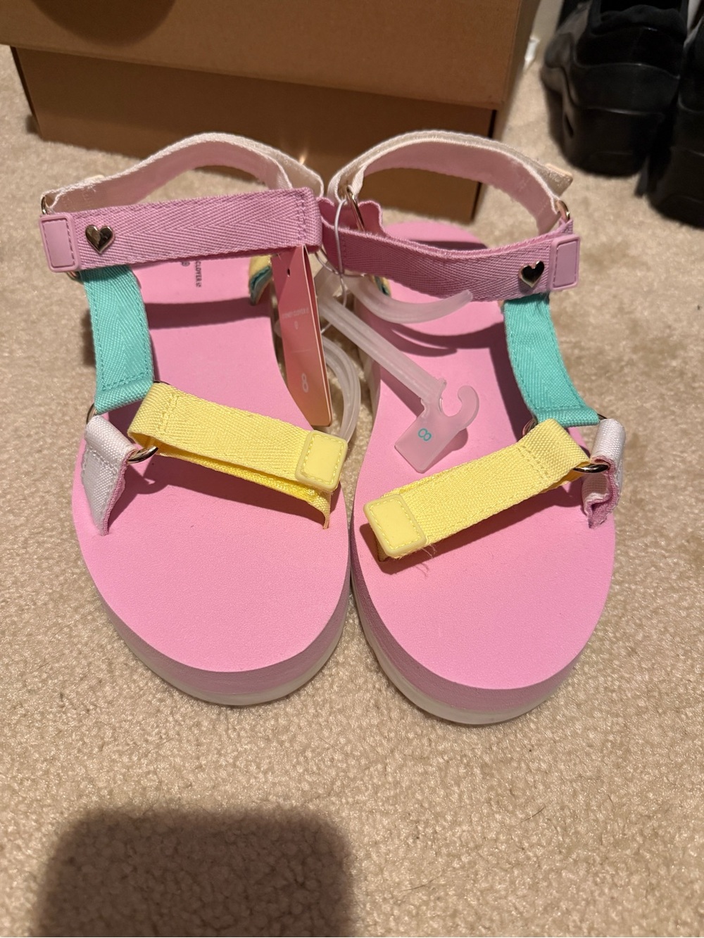 Stoney Clover Lane Pink, Yellow & Mint Green Kids Strappy Sandals